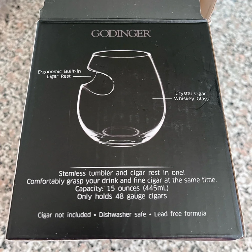 Godinger Cigar Whiskey Glass Tumbler
